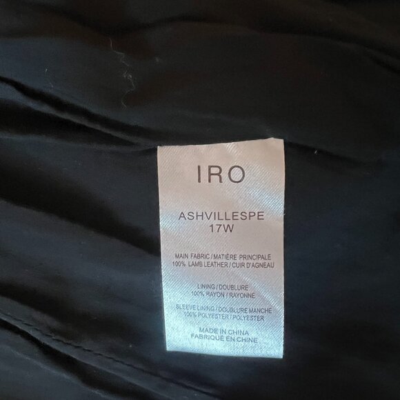 IRO ASHVILLE LEATHER BIKER JACKET - Picture 8 of 8